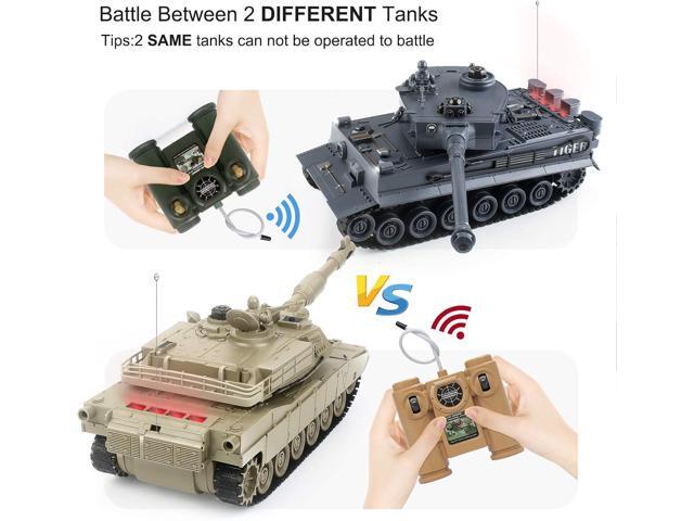 Rc Tanks,1:28 WW2 German Tiger Army Tank Toys for Boys,9 Channels Remote Control Vehicles with Sound and Light,RC Military Toys for Kids Boys...