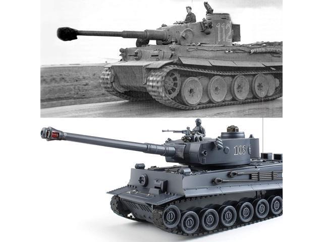 Rc Tanks,1:28 WW2 German Tiger Army Tank Toys for Boys,9 Channels Remote Control Vehicles with Sound and Light,RC Military Toys for Kids Boys...