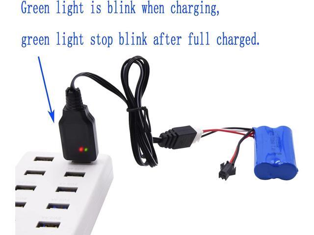 Blomiky 7.4V 600mAh Li-ion Rechargeable Battery Compatible with WPL C24 D12 RC Truck / D12 Battery 2