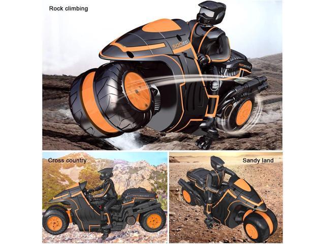 Remote Control Motorcycles, 360° Spinning Action Rotating Drift Stunt Motorbike 2WD High Speed Rc Motorbikes 2.4Ghz Radio Control Motorcyle with...