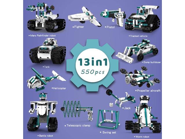 Technique Car Building Blocks Set, 13in1 Remote & APP Control Tracked Racer/Robot/Truck/Tank/Plane, STEM Kits for Kids Age 8-10, Building Toy Gifts...