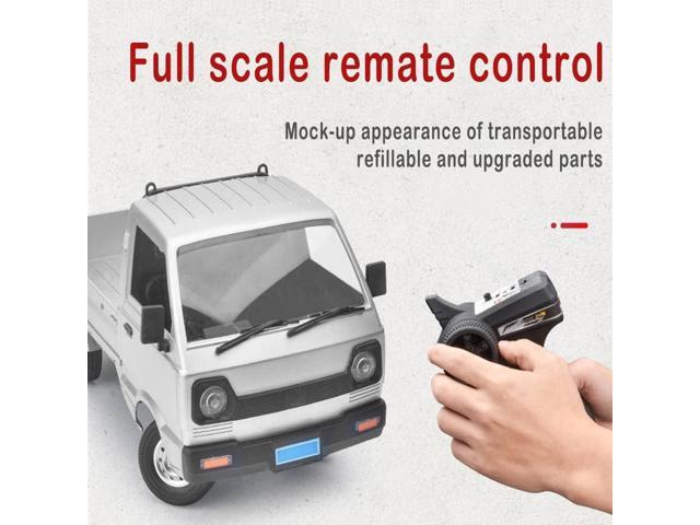 YIKESHU WPL D12 RC Car 1/10, 2.4Ghz Remote Control, Off Road Drift Pickup Truck Crawler with Brushed Motor, LED Headlights, Middle Engine Rear...