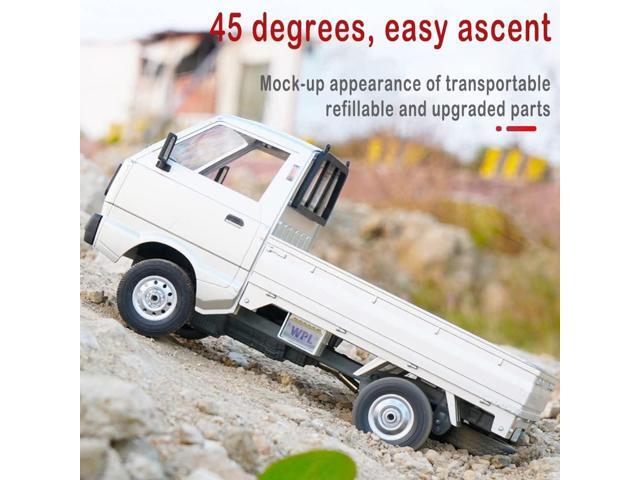 YIKESHU WPL D12 RC Car 1/10, 2.4Ghz Remote Control, Off Road Drift Pickup Truck Crawler with Brushed Motor, LED Headlights, Middle Engine Rear...