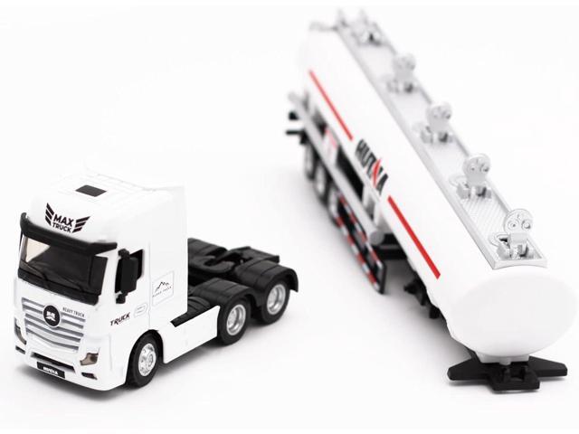 Gemini & Genius Oil Tanker Trailer Toy, Heavy Duty Realistic Look Alloy Hauler Car Toys Vehicle, 1:50 Scale Diecast Tanker Truck, Toy Trucks for Kids...