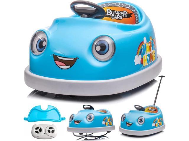 12V Electric Ride on Kids Bumper Car w/Remote Control,360 Degree Spin,Push Rod Rocker Horse Function,3-Speeds Babies & Toddlers Bumping Car Ride on...