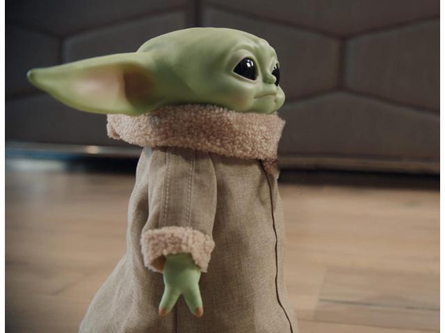 Mattel Star Wars The Mandalorian Grogu RC 12-inch Plush Toy, Real Moves Soft Body Doll with Remote-Controlled Motion & Sounds