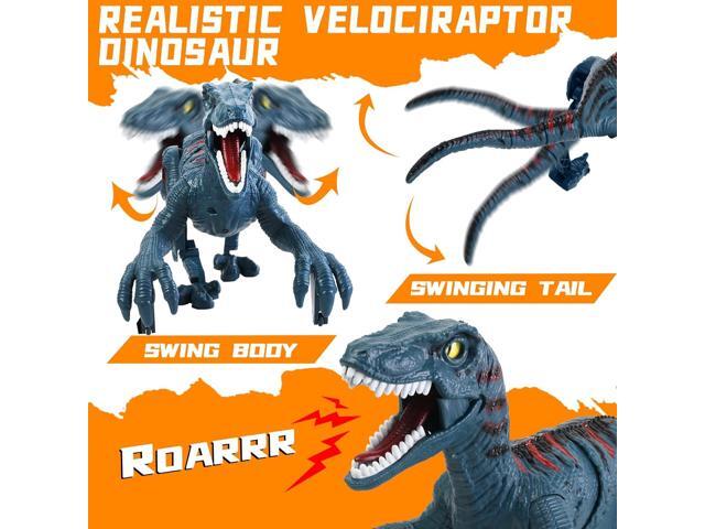 Remote Control Dinosaur Toys for Kid - Walking Dinosaur Toys for Boys 5-7RC Jurassic Velociraptor Toys 8-12Robot Dinosaur 3-5 with Light Sounds...