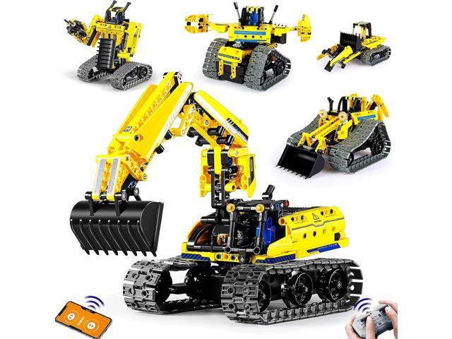 5 in 1 Building Toys STEM Robotics Kit, 430 PCS Blocks RC Robot Erector Sets, APP & Remote Control Excavator Science Kits for Kids Age 6 7 8 9 10...