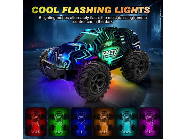 BLUEJAY Remote-Control-Car, 2.4GHz High Speed Rc Cars Truck, Offroad Monster Hobby Racing Car with LED Colorful Bodylight and Rechargeable Battery,...