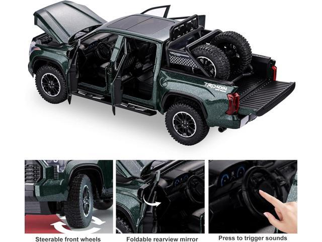 SASBSC Tundra Truck Toys for 3 4 5 6 7 Year Old Boys Off-Road Pickup Toy Trucks for Boys Age 3-5 Diecast Metal Trucks with Light and Sound Pull...
