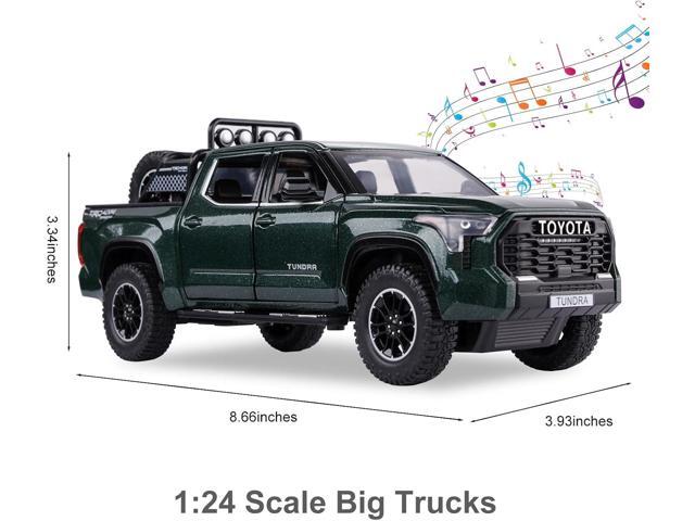 SASBSC Tundra Truck Toys for 3 4 5 6 7 Year Old Boys Off-Road Pickup Toy Trucks for Boys Age 3-5 Diecast Metal Trucks with Light and Sound Pull...