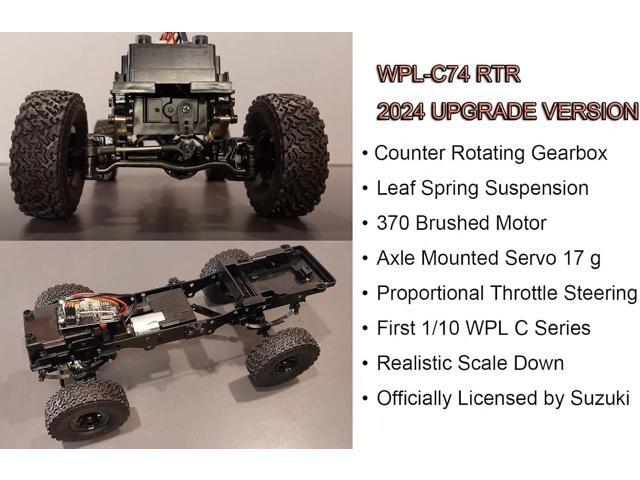 WPL C74 RC Truck 1/10 RC Crawler Off Road Truck 4x4 RC Rock Crawler RTR with Proportional Steering 370 Motor, Counter Rotating Gearbox, Leaf Spring...