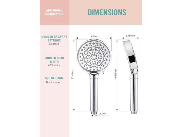 Cobbe Filtered Shower Head with Handheld, High Pressure 6 Spray Mode Showerhead with Filters, Water Softener Filters Beads for Hard Water - Remove...
