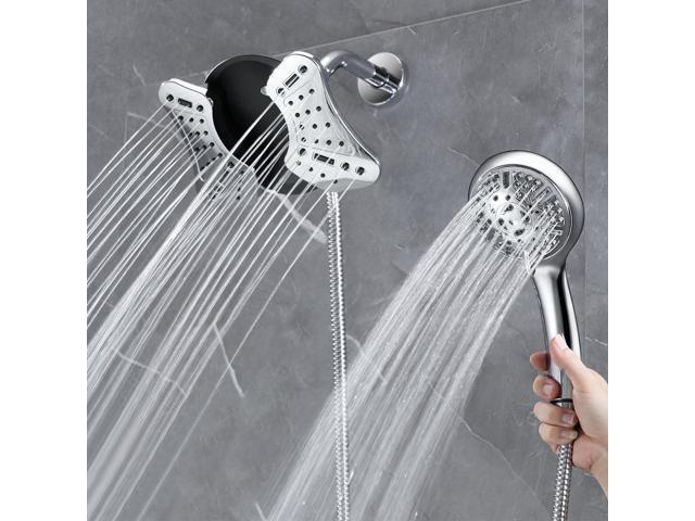 GRICH 2.5GPM Shower Head with Handheld Spray Combo: 2 in 1 Rainfall Shower Heads high pressure & Handheld Shower Head, 9 Spray Modes/Settings...