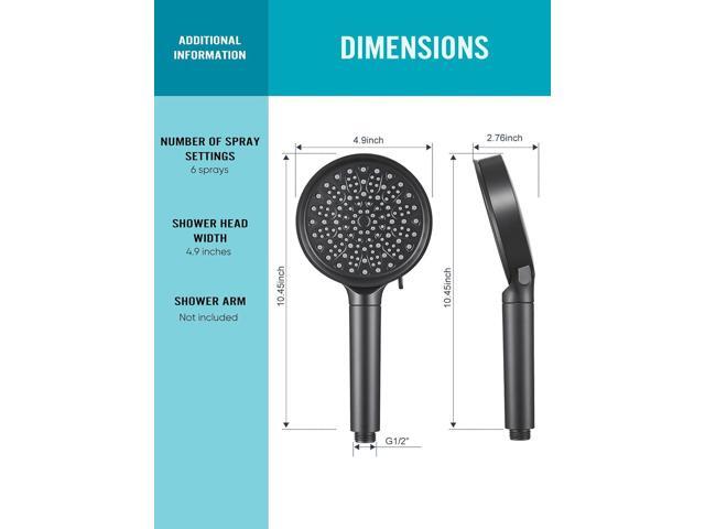 Cobbe Filtered Shower Head with Handheld, High Pressure 6 Spray Mode Showerhead with Filters, Water Softener Filters Beads for Hard Water - Remove...