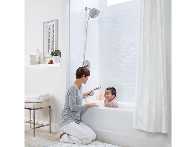 American Standard 9038254.002 Spectra Plus Duo 4-Function 2-in-1 Handheld and Fixed Shower Head 1.8 GPM, Polished Chrome