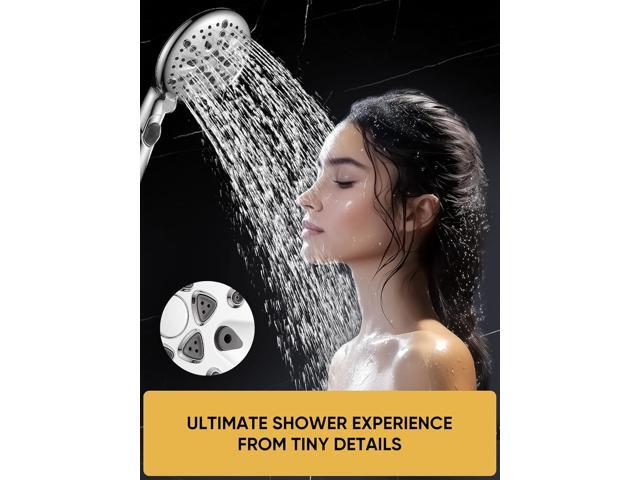 Cobbe High Pressure 9 Functions Shower Head with handheld - Luxury Modern Chrome Look, Built-in Power Spray to Clean Corner, Tub and Pets,...