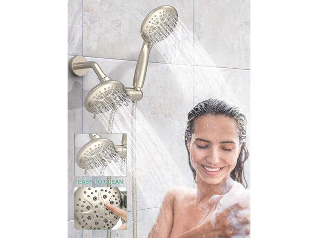 SR SUN RISE Shower System with Handheld Shower and Rain Shower Combo Set High Pressure 5-spray Dual 2 in 1 Shower Faucet Patented 3-way Diverter...