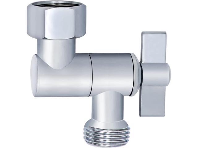 All Metal Angle Adapter, Adjustable Shower Head Extension, Solid Brass Elbow, Adjust Angle, Universal Connection (Chrome)