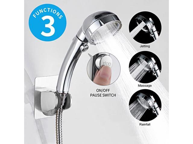 KAIYING Drill-Free High Pressure Handheld Shower Head with ON/OFF Pause Switch 3 Spray Modes Water Saving Showerhead, Detachable Puppy Shower...
