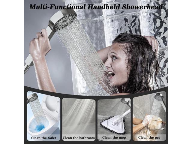 Shower Head, Rain Shower Head with Handheld Spray Combo, 10 Inch Adjustable High Pressure Rainfall Shower Head, Dual Showerhead Set with Extension...