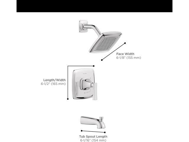 American Standard 7426508.295 Belmeade Tub and Shower Trim Kit with Valve, 1.8 GPM, Brushed Nickel