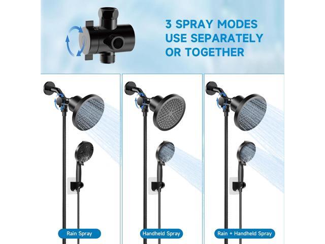 Filtered Shower Head With Handheld Spray Combo, High Pressure 6' Rain Showerhead & 5' Handheld Dual Shower Head with Filters, Double Shower Heads...