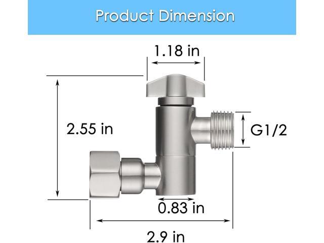 Shower Head Elbow Adapter, Brushed Nickel 360° Adjustable Shower Head Adapter, Wall Mounted Shower Arm Connector, Shower Arm Extention for Fixed...