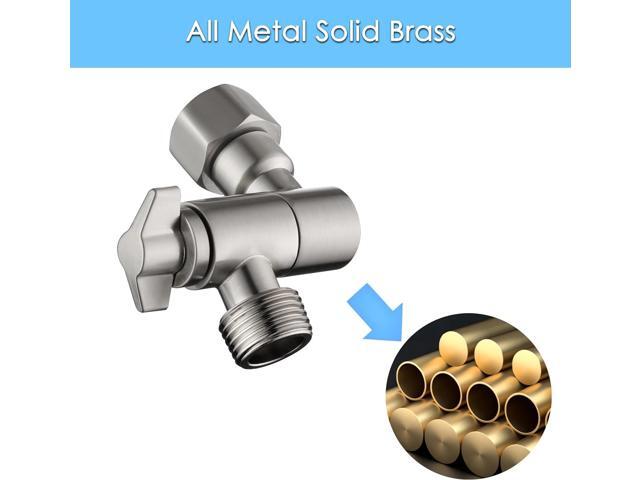 Shower Head Elbow Adapter, Brushed Nickel 360° Adjustable Shower Head Adapter, Wall Mounted Shower Arm Connector, Shower Arm Extention for Fixed...