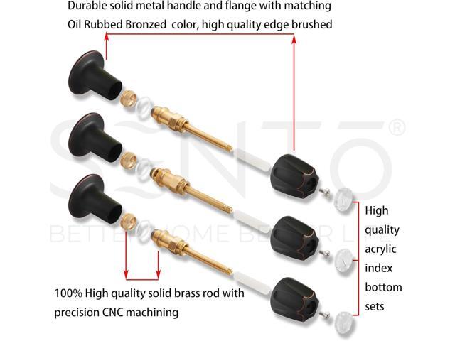 SENTO Bathtub and Shower 3 Handle Tub Trim Set For Price Pfister Faucets Bathtub Shower, Easy Installation, Heavy Duty Metal, Oil Rubbed Bronze