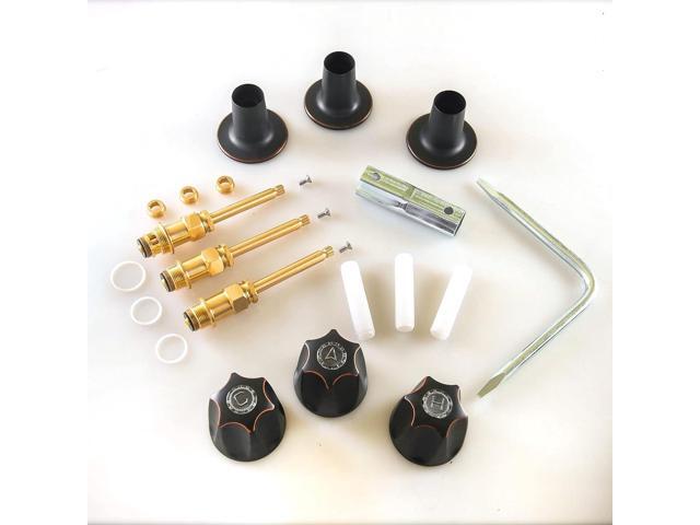 SENTO Bathtub and Shower 3 Handle Tub Trim Set For Price Pfister Faucets Bathtub Shower, Easy Installation, Heavy Duty Metal, Oil Rubbed Bronze