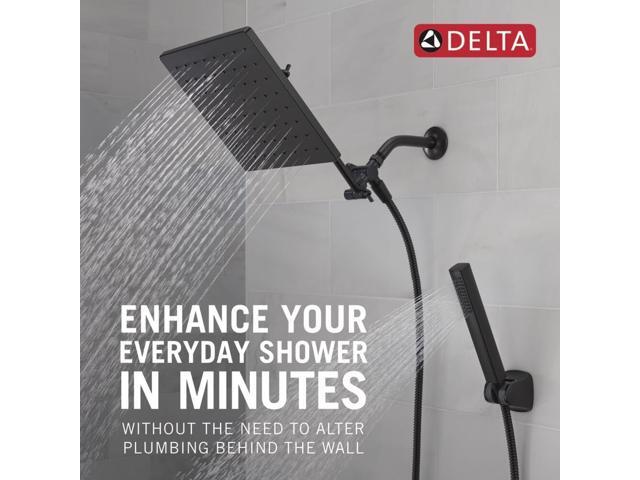 Delta 75527 Universal Showering 1.75 GPM Single Function Modern Rain Shower Head and Hand Shower Combo with Adjustable Extension Arm and...