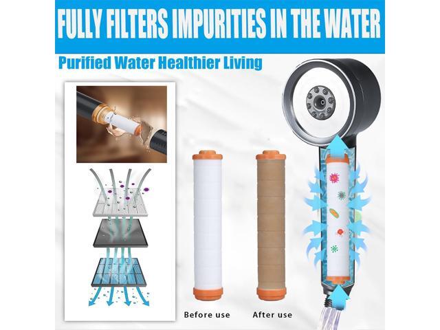 High Pressure Shower Head with Handheld, with Pause Switch 4 Spray Modes Water Saving Filter Showerhead, Showerhead Set with Hose, Bracket and...