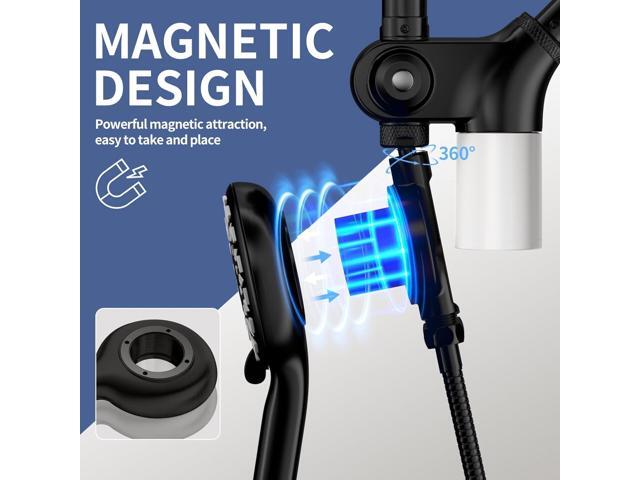 SINGSUO Filtered Rain Shower Head with Handheld Spray Combo, High Pressure Dual Shower Head with Filter for Hard Water, Modern Magnetix Double...