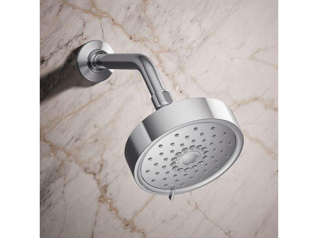 KOHLER 22170-G-CP Purist Multi-Function Showerhead, Wall-Mount, 3 Spray Settings, 1.75 GPM, Polished Chrome