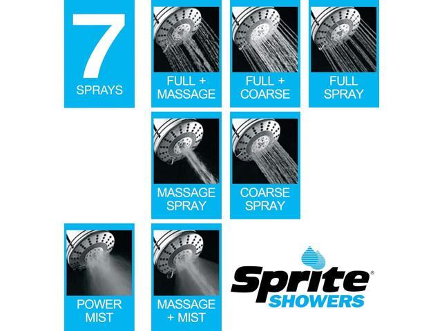 Sprite Showers Pure 7-Setting Filtered 1.75GPM Showerhead in Chrome (AE7E-CM-R)