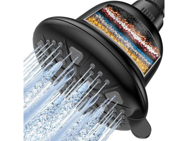 Filtered Shower Head with16 Stage Shower Filter Cartridge High Pressure 7 Spray Settings Shower Head Filter for Hard Water Removes Chlorine and...