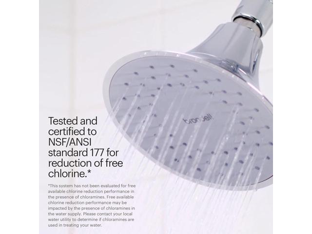 VivaSpring Filtered Shower Head FSH25-CG Chrome Finish with Slate face and Wide Rain Spray for softer skin and hair 6 month filter FF-15 ...