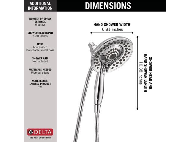 Delta 58569-PK Universal Hand Shower, 1.75 GPM Water Flow, Chrome