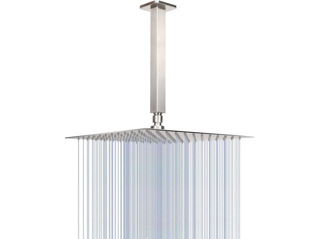 NearMoon Rain Shower Head With Shower Arm, Ceiling Mount Square Shower, Stainless Steel Ceiling Rainfall Showerhead- Waterfall Full Body Coverage...