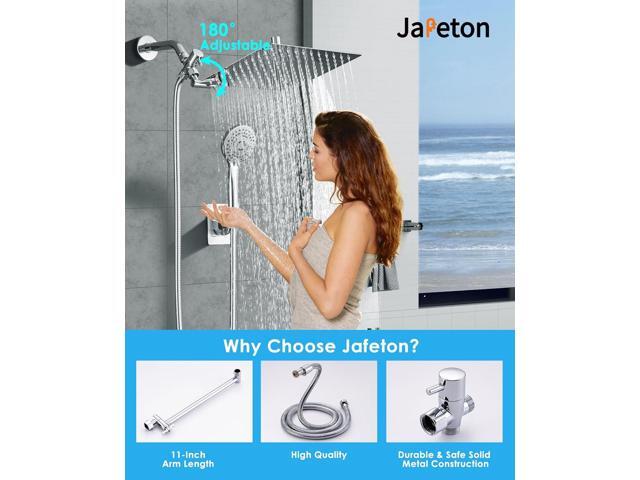 10' Rainfall Shower Head with Handheld Spray Combo High Pressure 5 Spray Modes, Rain Showerheads Overhead Shower, Anti-Clog Nozzles, Air-In,...