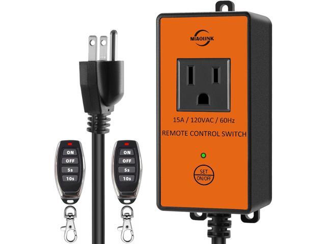 120v Automatic Vacuum Switch Wireless Remote Control Dust Collector Starter Outlet Switch (Battery Included) (120V)
