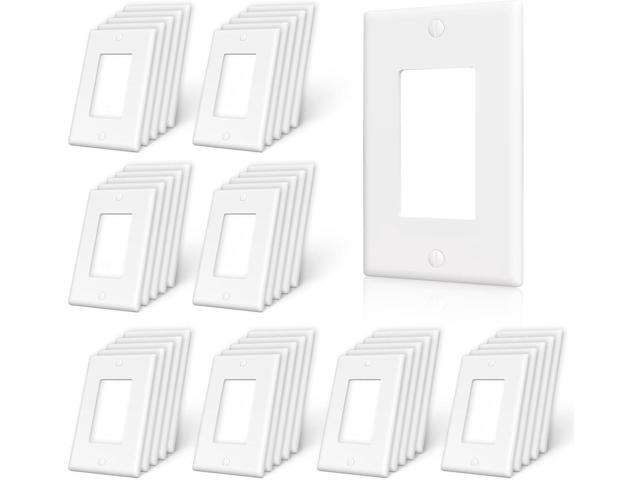 1-Gang Wall Plate Switch Outlet Covers Decorator Light Switch or Receptacle Outlet Wall Plate Size 4.53X2.75 Inch Light Switch Cover Plate,...