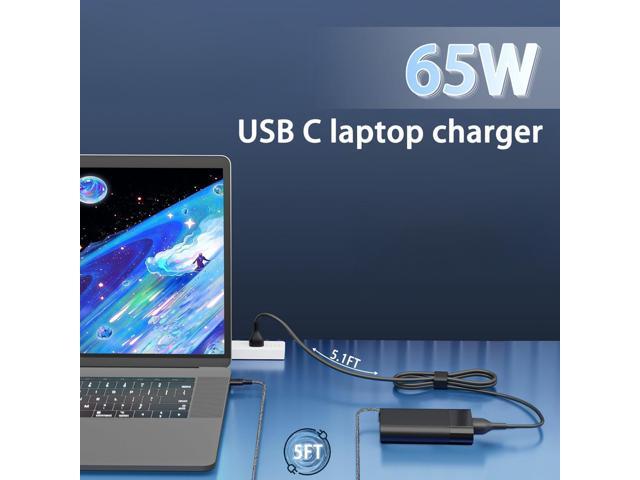 New Slim 65W USB C Laptop Charger Replacement for HP Spectre X2 X360,Spectre, Elitebook X360, Envy, Chromebook, Pavilion X2, Elite x2,ProBook...