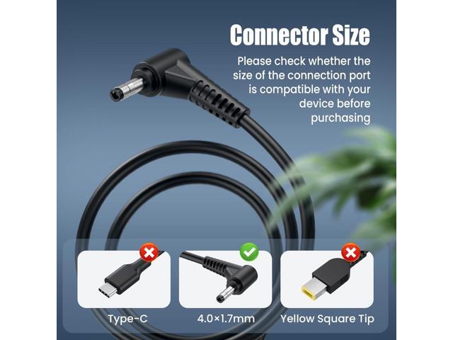 VUOHOEG 65W 45W Laptop Charger Compatible with Lenovo IdeaPad 1 3 5 110 310 320 330 Flex 4 5 6 Yoga 310 510 520 710 V14 V15 Chromebook N22 N23 N42...