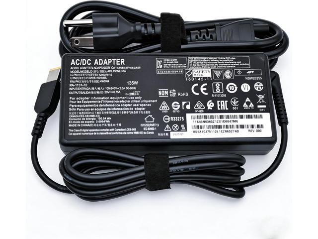 135W Slim Tip Laptop Adapter AC Charger Compatible with Lenovo Thinkpad X1 Extreme