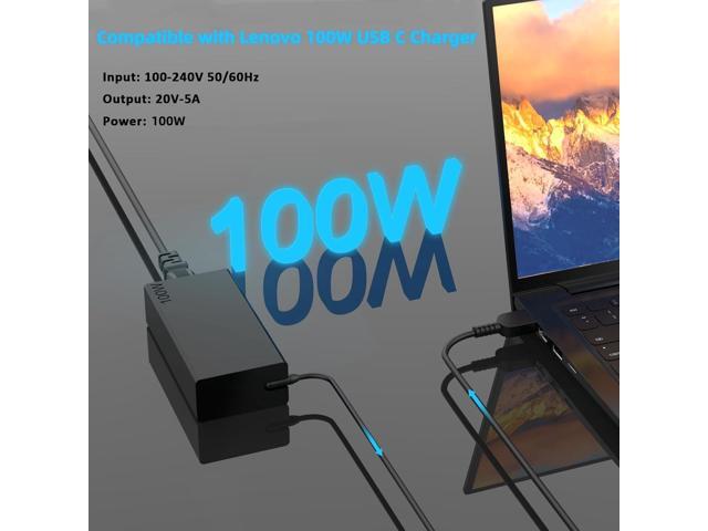 100W USB C Charger Compatible with Lenovo IdeaPad 5 Pro 16, Lenovo Yoga Slim 7 Pro 14IAP7 Fast Power Cord