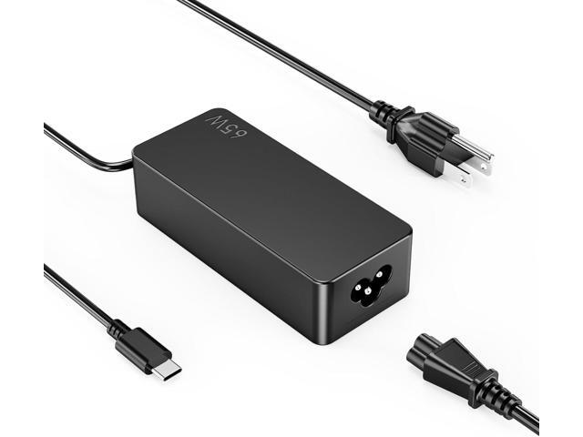 USB-C 65W 45W Laptop Charger Compatible with Lenovo Thinkpad/Yoga/Chromebook, ADLX65YDC2A USB Type C AC Adapter