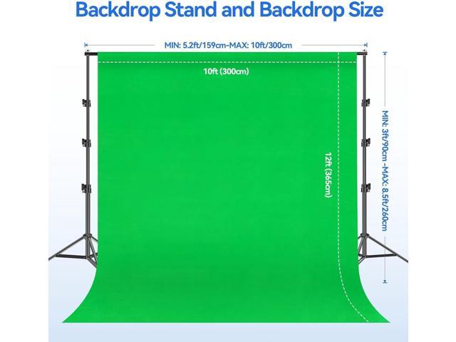EMART 8.5 x 10ft Green Screen Backdrop Kit with Tripod Stand, Photography Background Support System with 10 x12ft 100% Cotton Muslin Chromakey...
