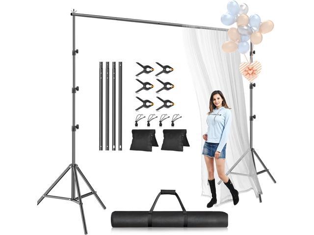 EMART Photo Backdrop Stand kit, 9 x 10 ft Back Drop Adjustable Frame for Photography, Photoshoot Banner Background Support Holder for Parties...